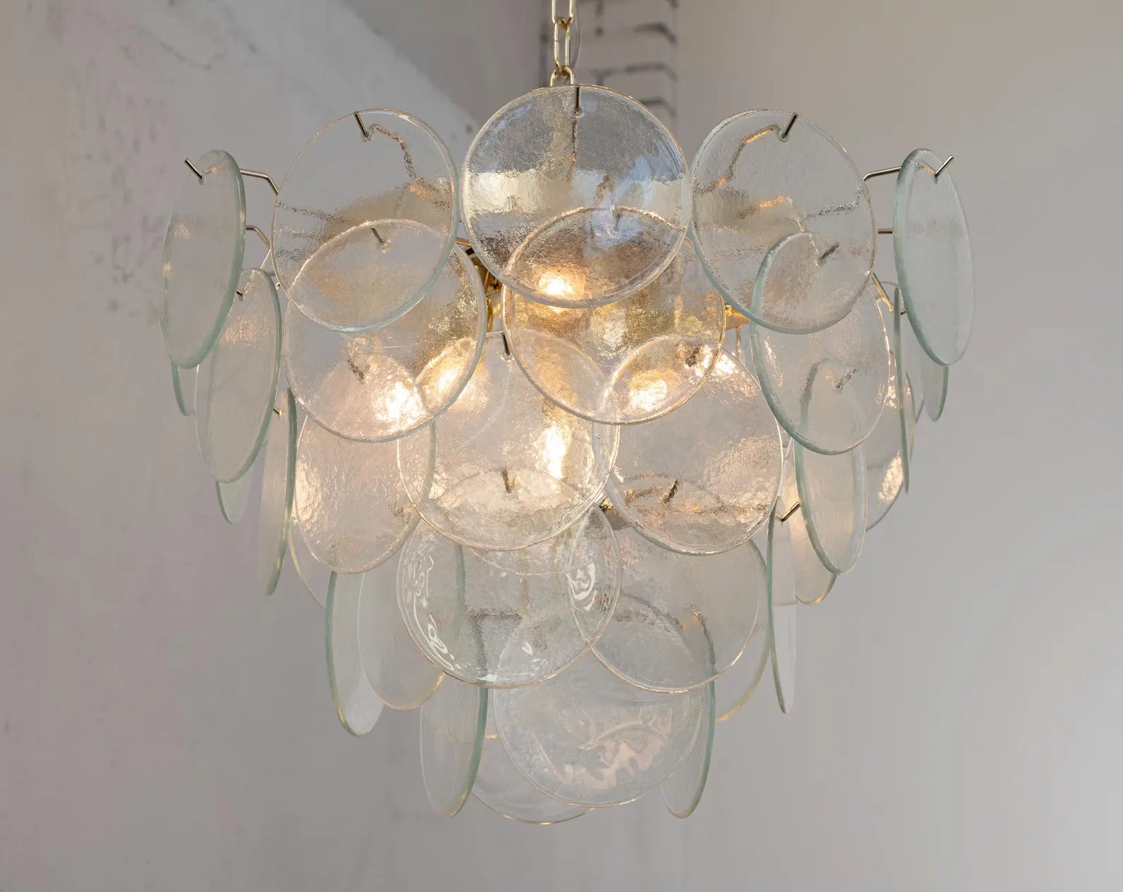 Murano Clear Discs Chandelier Ø60