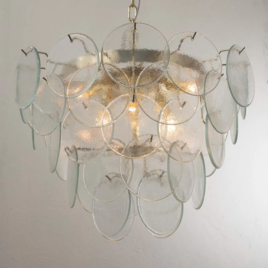 Murano Clear Discs Chandelier Ø60