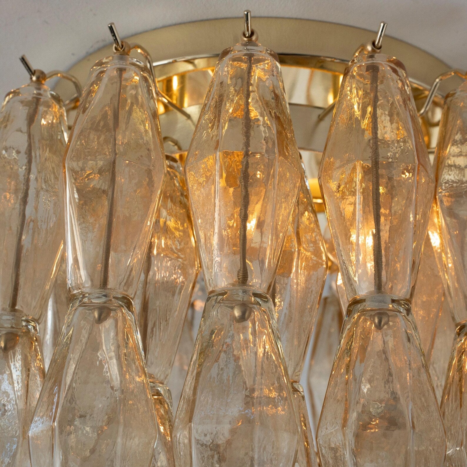 Murano Champagne Poliedri Chandelier