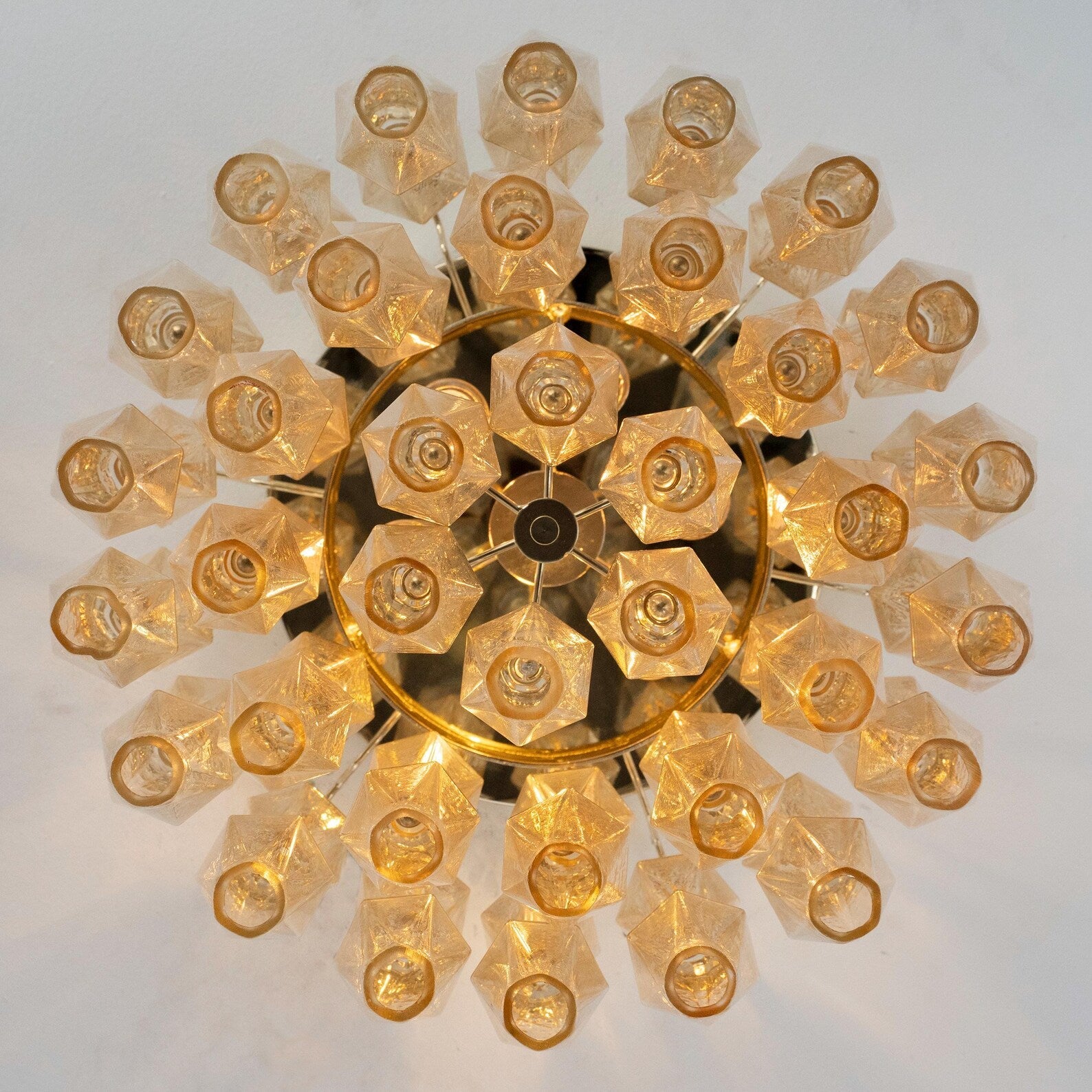 Murano Champagne Poliedri Chandelier