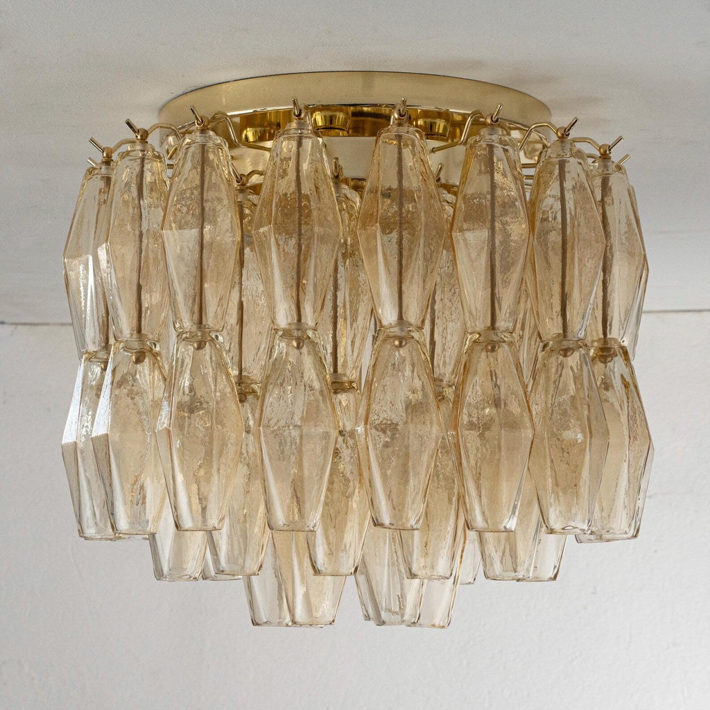 Murano Champagne Poliedri Chandelier