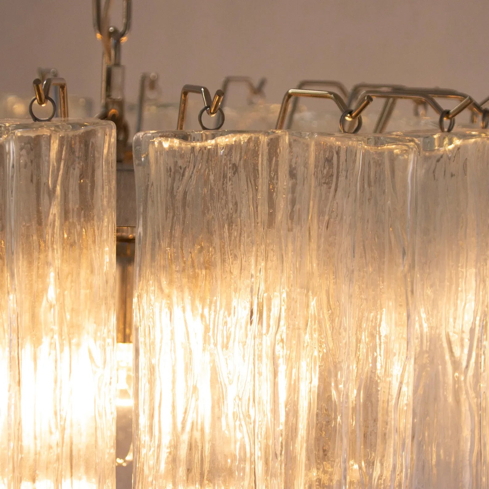 Murano Clear Tronchi Chandelier Ø50 - 36 Tubes