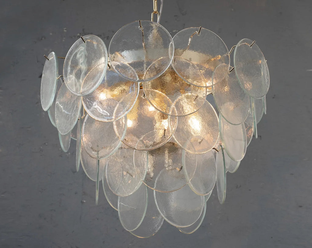 Murano Clear Discs Chandelier Ø60