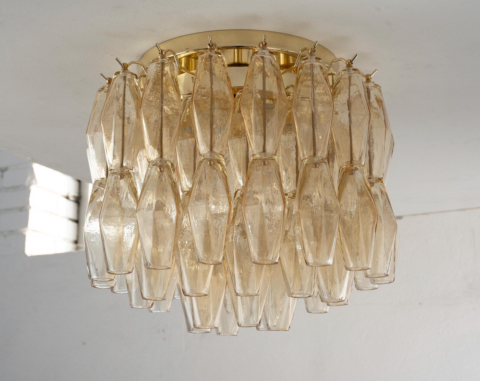 Murano Champagne Poliedri Chandelier