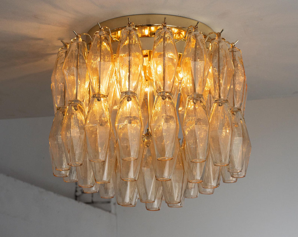 Murano Champagne Poliedri Chandelier