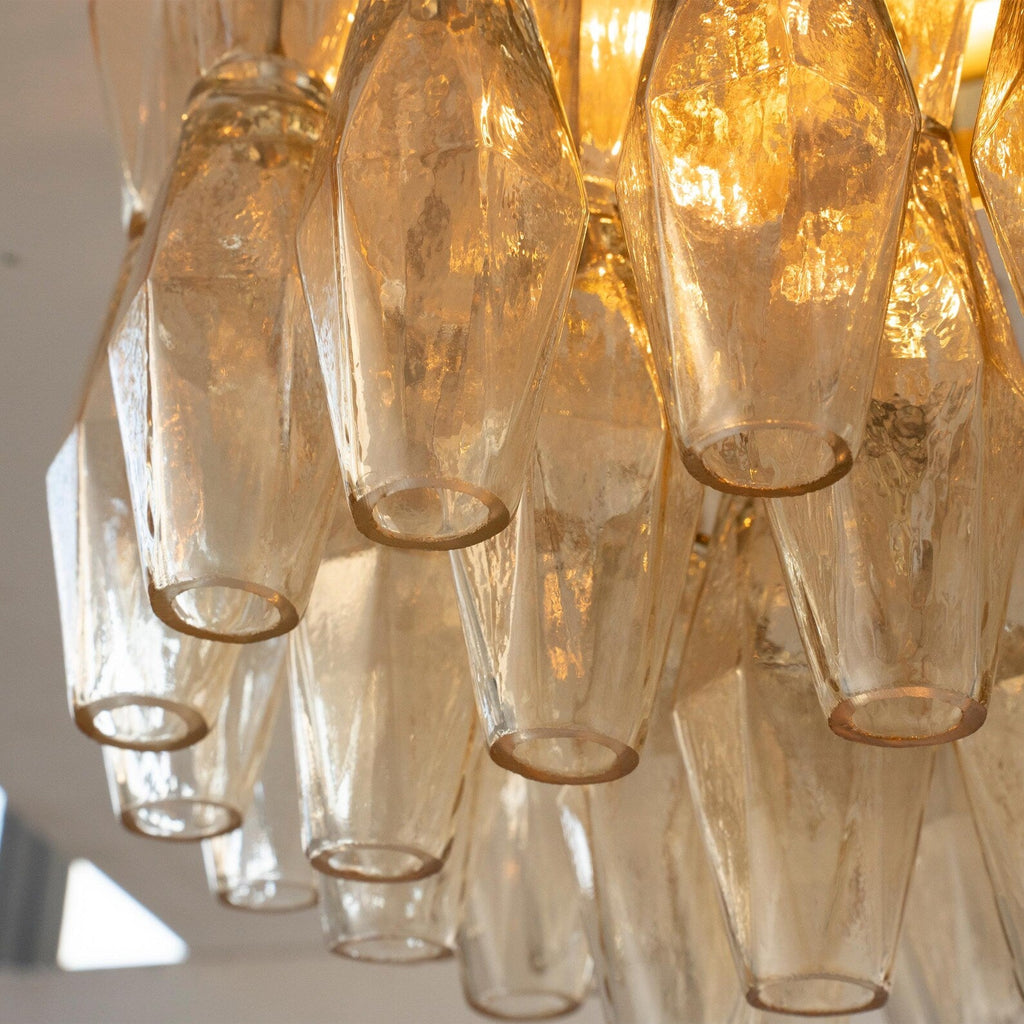 Murano Champagne Poliedri Chandelier