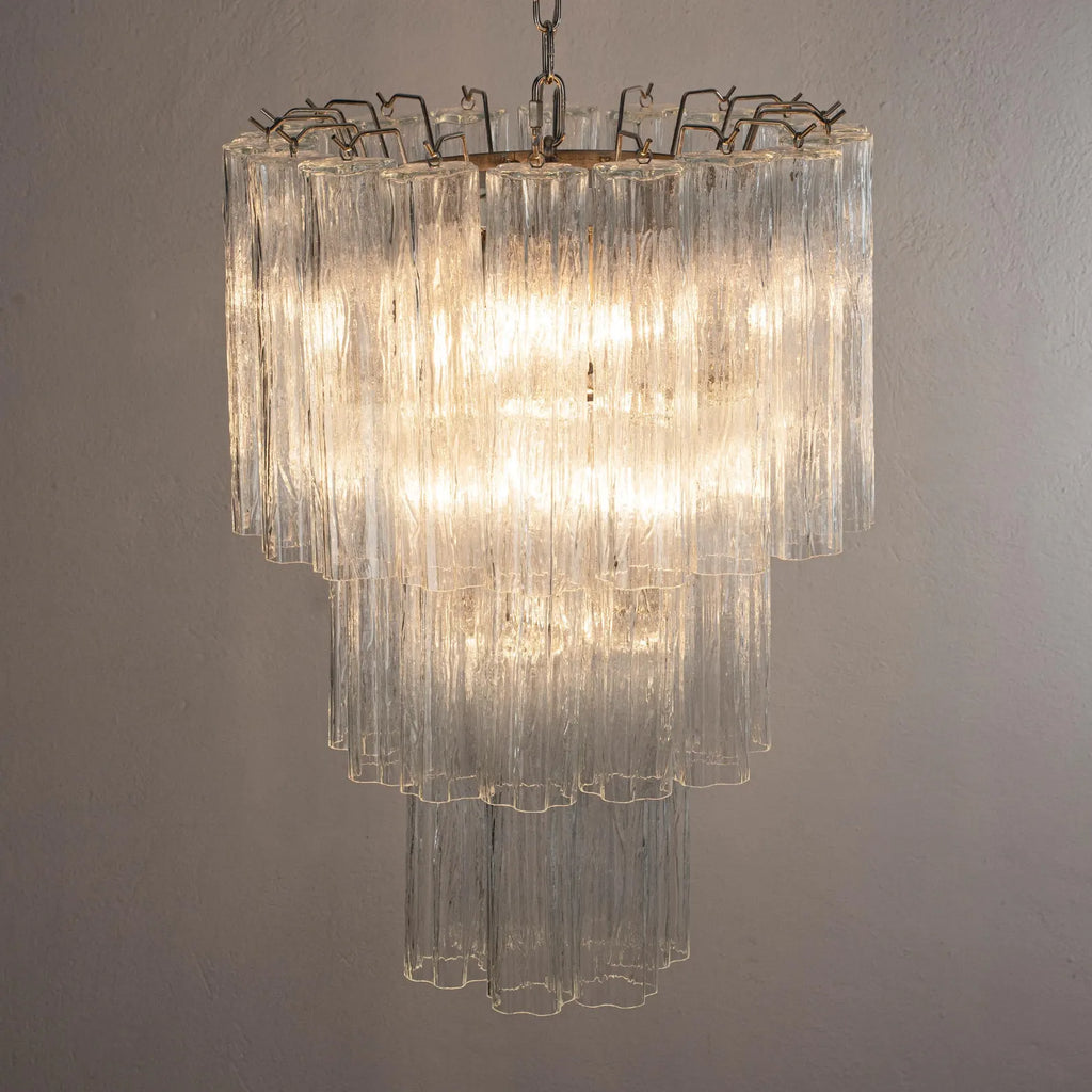 Murano Clear Tronchi Chandelier Ø50 - 36 Tubes
