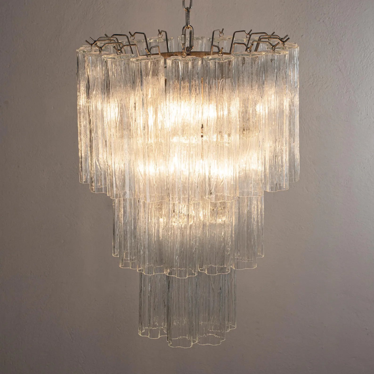 Murano Clear Tronchi Chandelier Ø50 - 36 Tubes