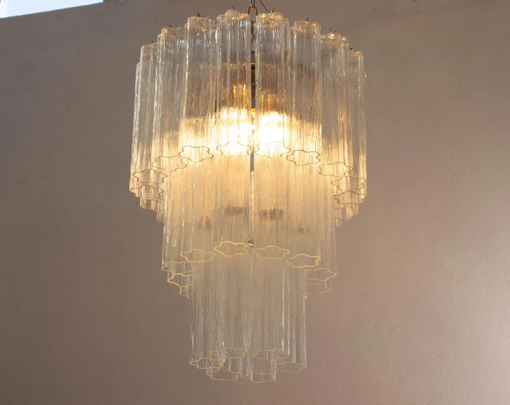 Murano Clear Tronchi Chandelier Ø50 - 36 Tubes