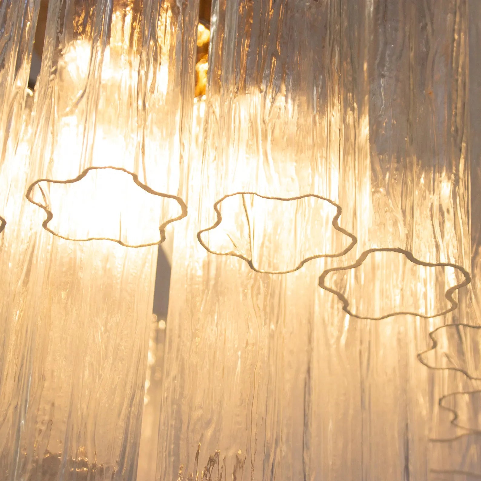 Murano Clear Tronchi Chandelier Ø50 - 36 Tubes