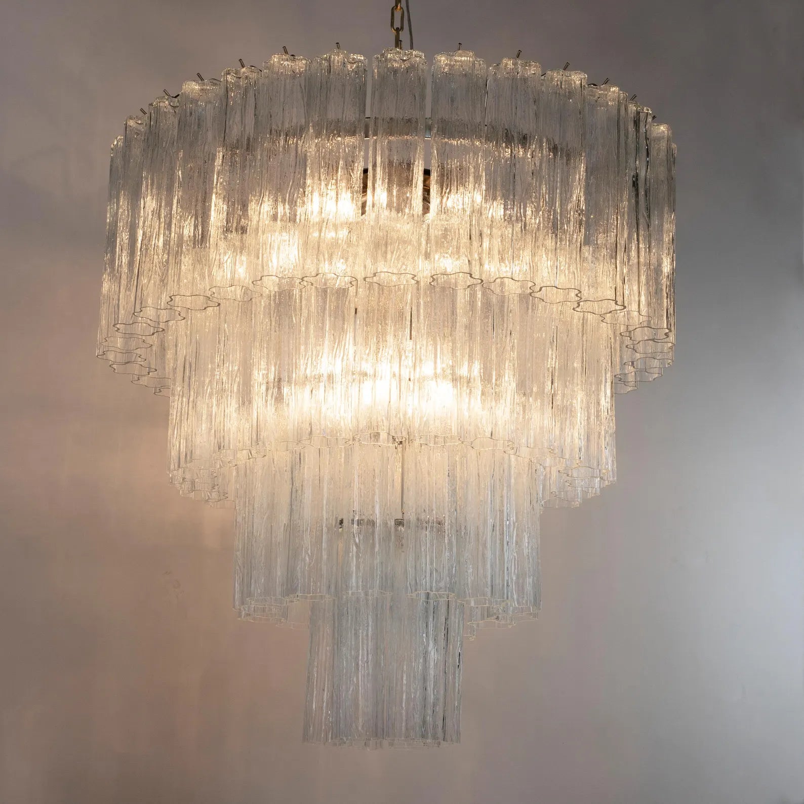 Murano Clear Tronchi Chandelier Ø85 - 78 Tubes