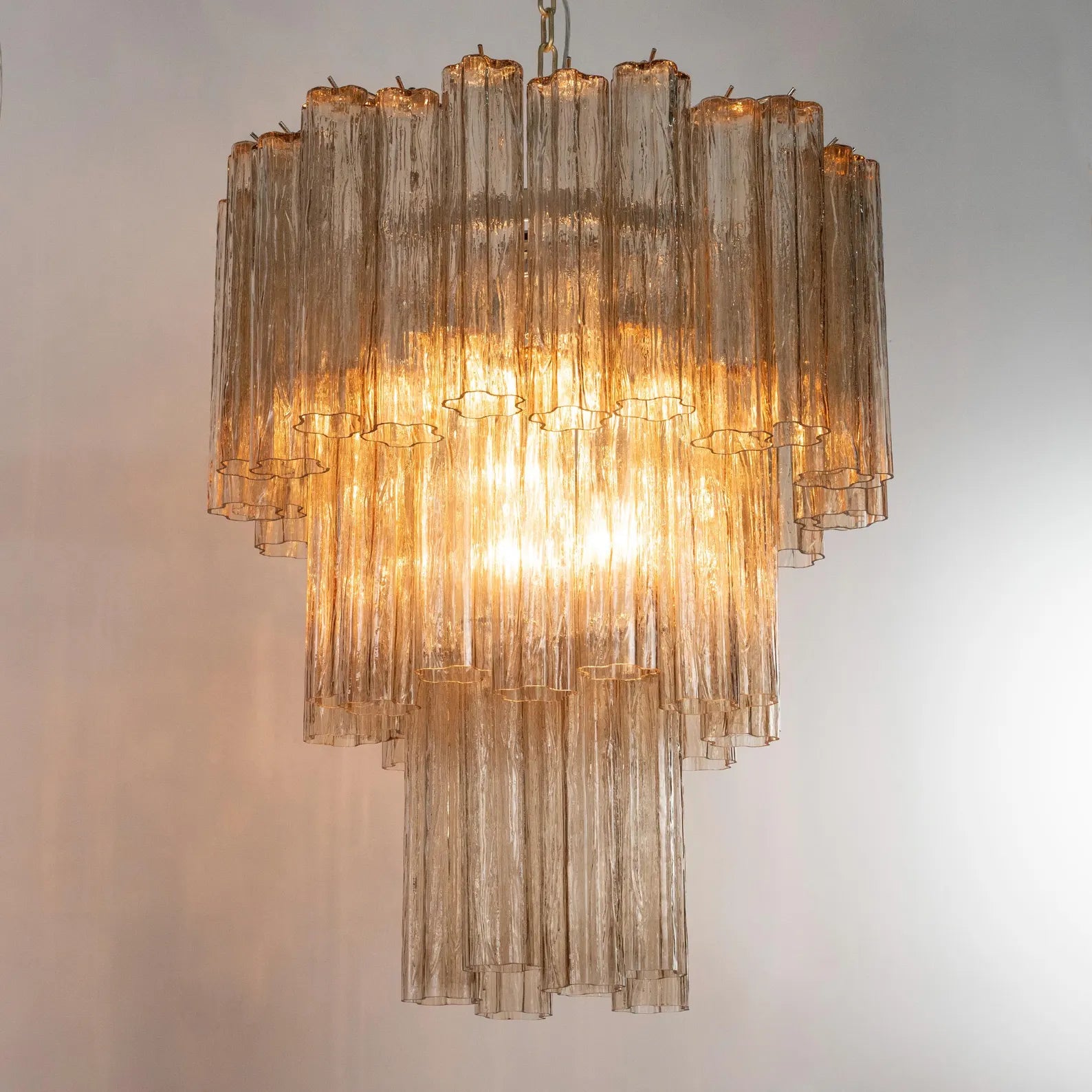Murano Smoky Tronchi Chandelier Ø65 - 48 Tubes