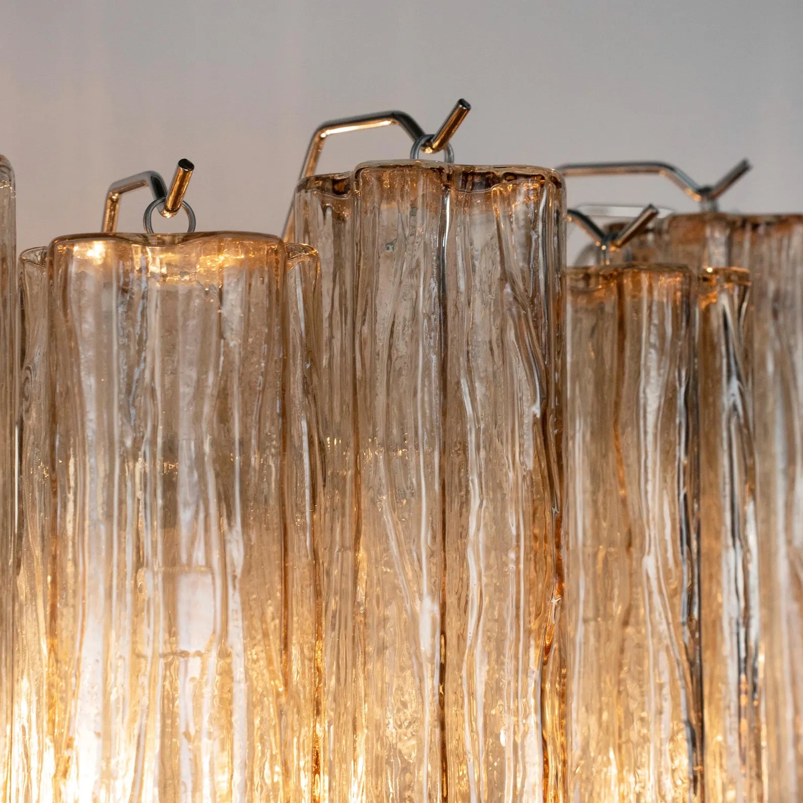 Murano Smoky Tronchi Chandelier Ø65 - 48 Tubes