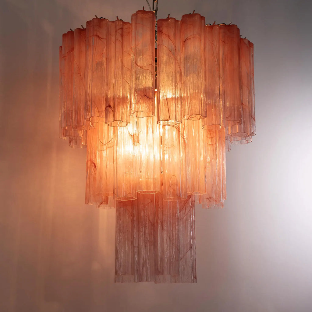 Murano Pink Alabaster Tronchi Chandelier Ø65