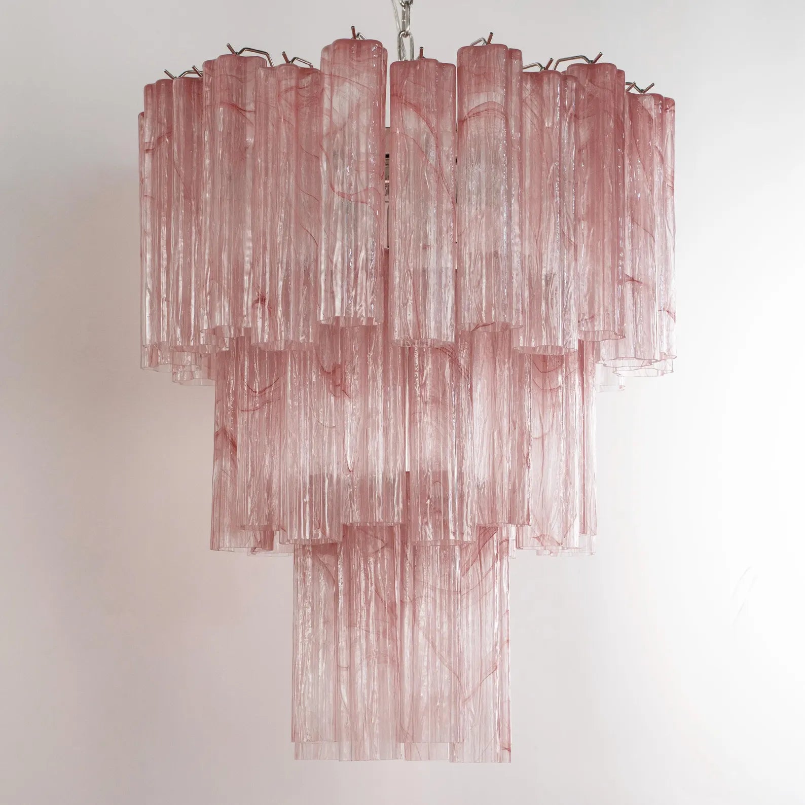 Murano Pink Alabaster Tronchi Chandelier Ø65