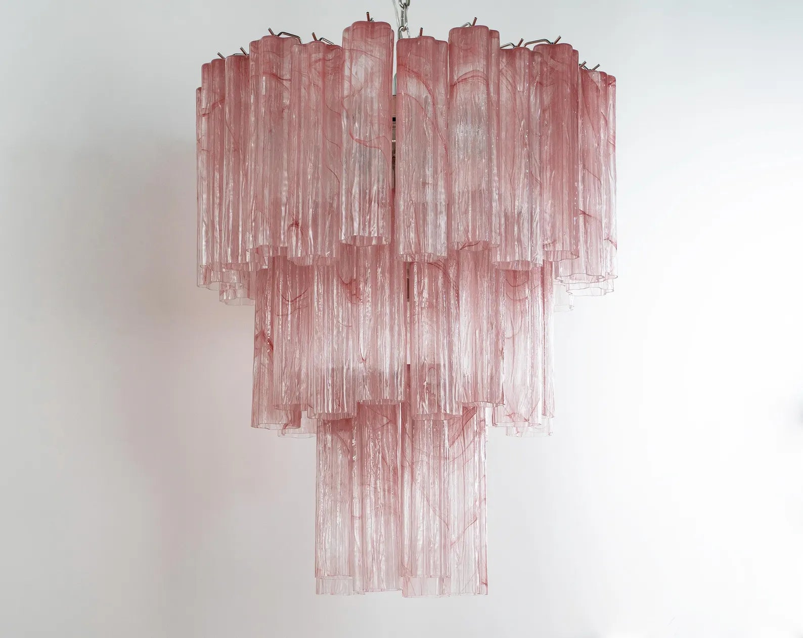 Murano Pink Alabaster Tronchi Chandelier Ø65