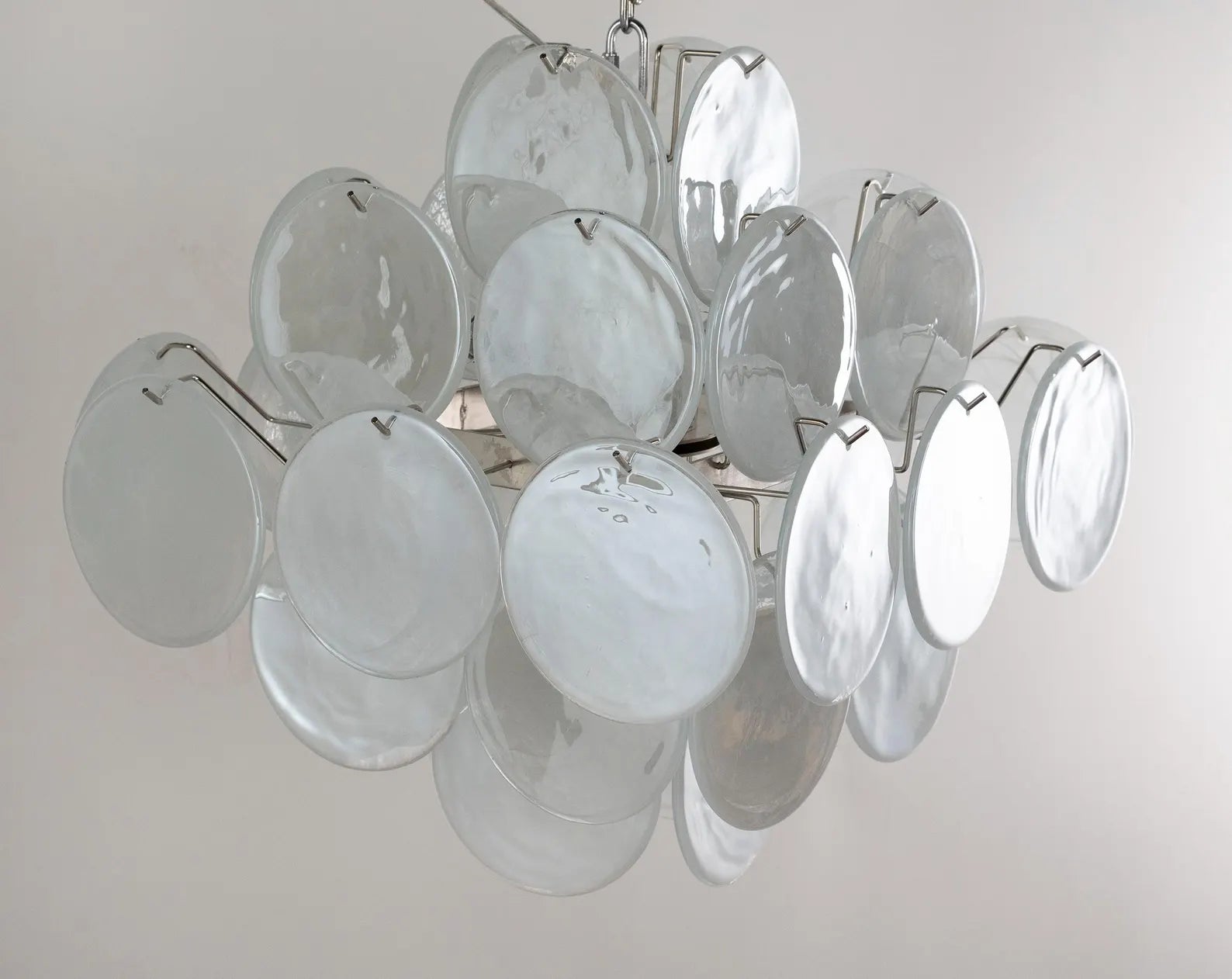 Murano Alabaster White Discs Chandelier Ø50