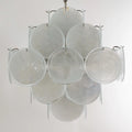 Murano Alabaster White Discs Chandelier Ø50