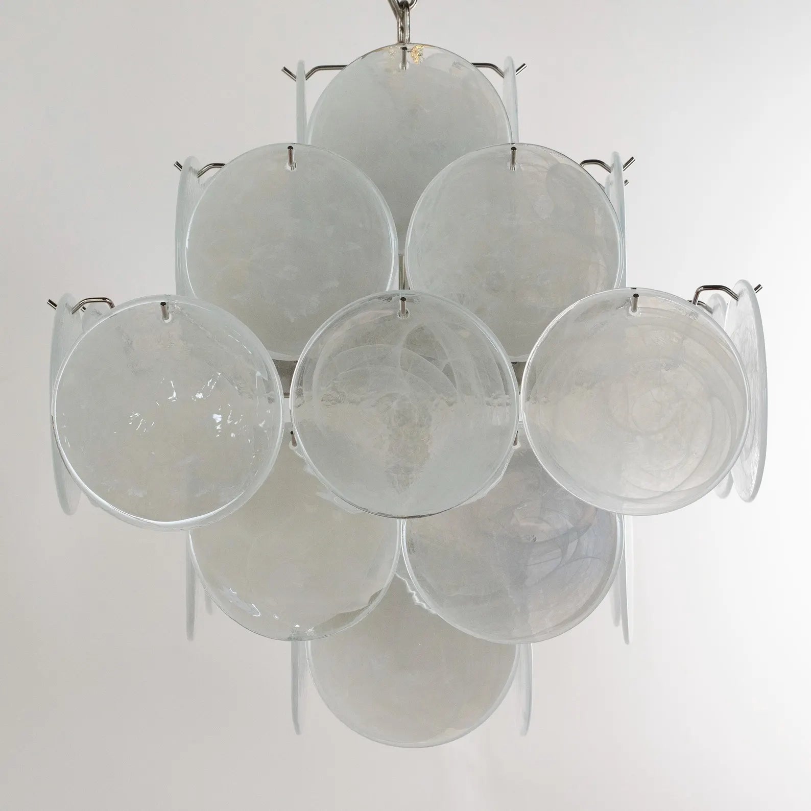 Murano Alabaster White Discs Chandelier Ø50