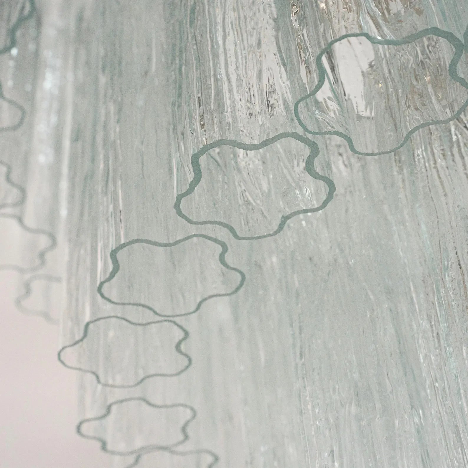 Murano Clear Tronchi Chandelier Ø85 - 78 Tubes