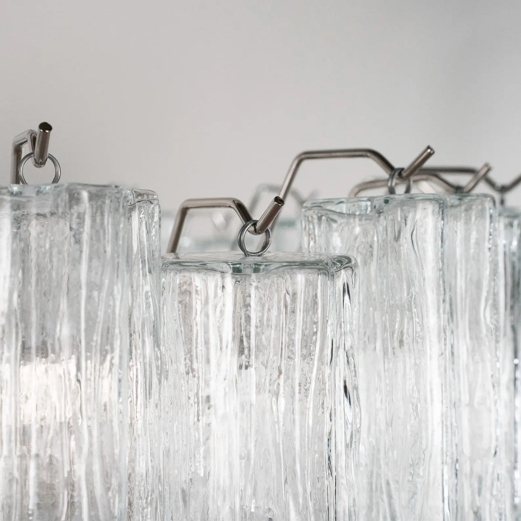 Murano Clear Tronchi Chandelier Ø65 - 48 Tubes