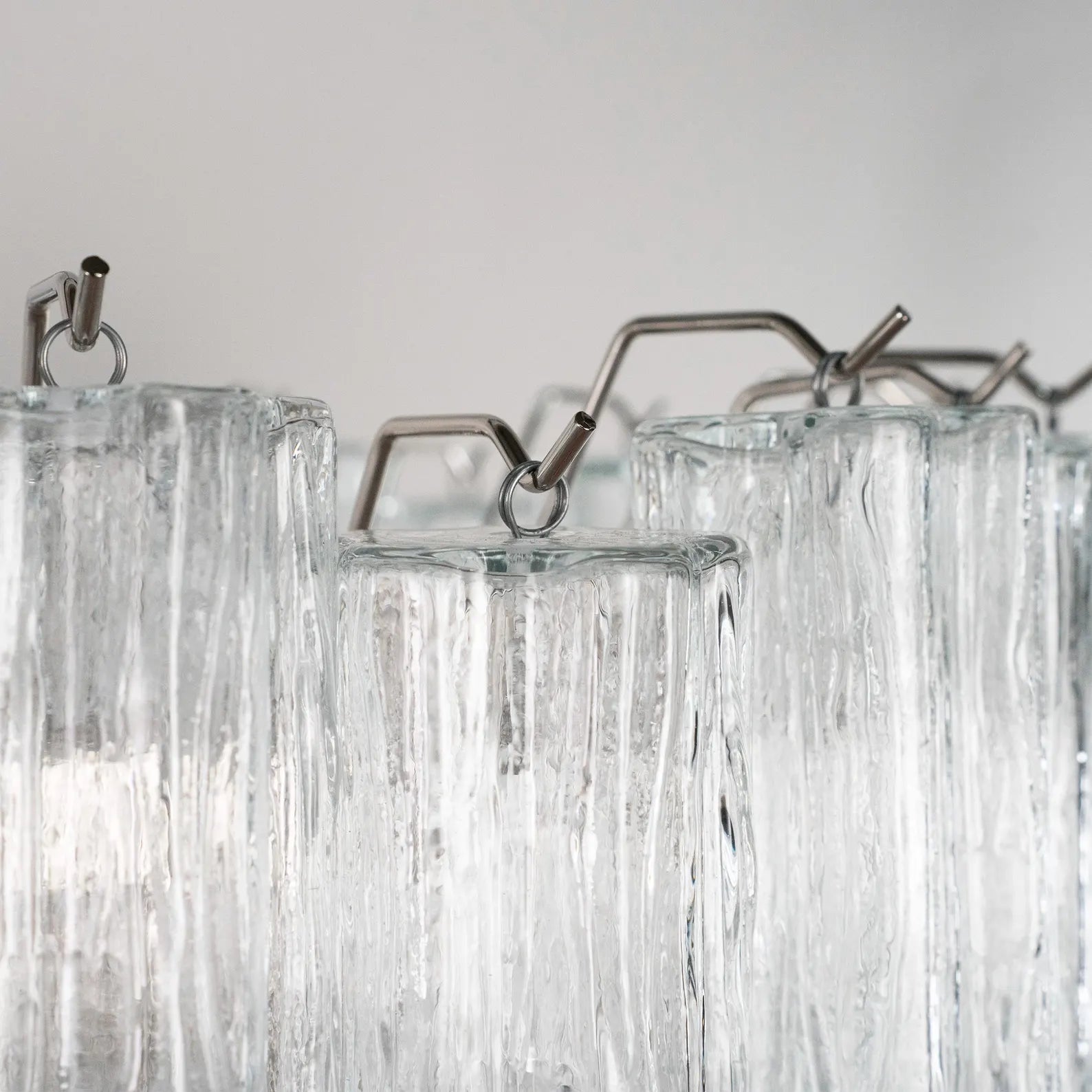Murano Clear Tronchi Chandelier Ø65 - 48 Tubes