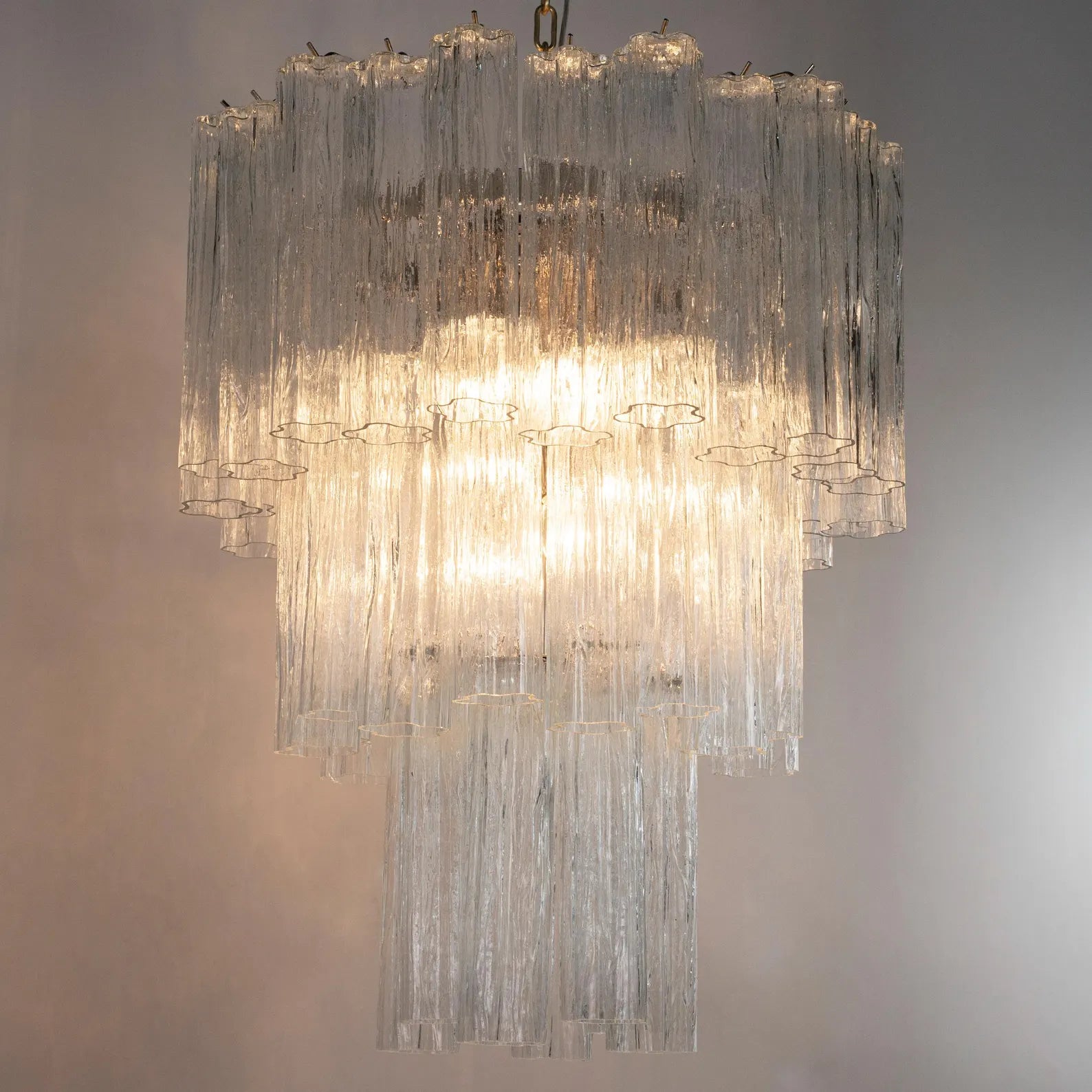 Murano Clear Tronchi Chandelier Ø65 - 48 Tubes