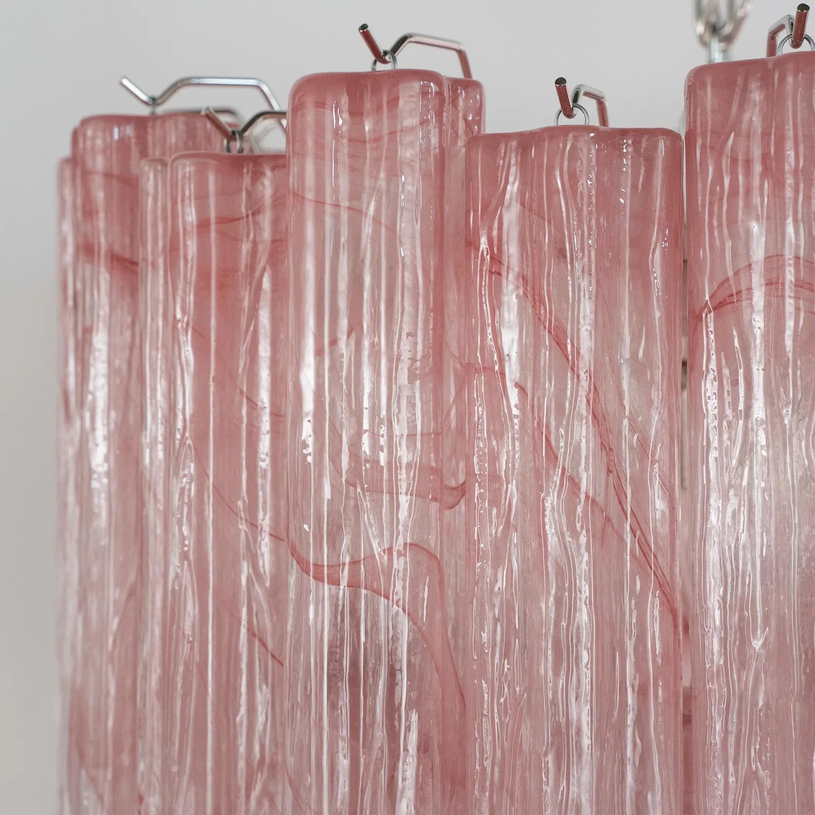 Murano Pink Alabaster Tronchi Chandelier Ø65