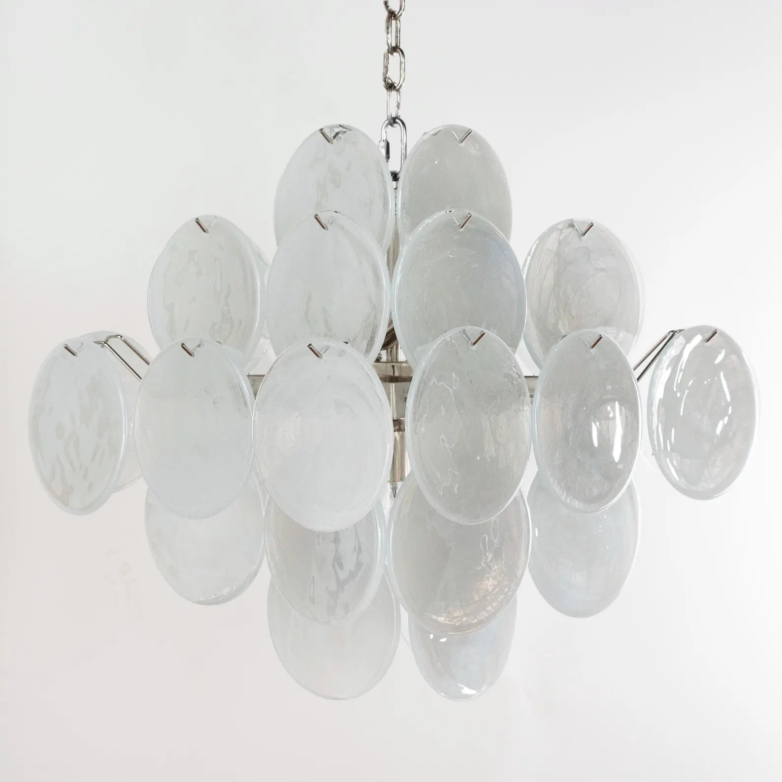 Murano Alabaster White Discs Chandelier Ø50