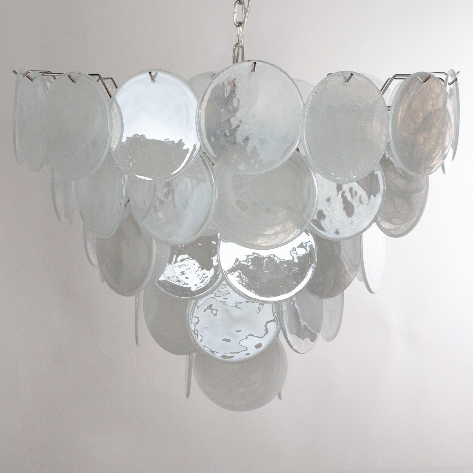 Murano Alabaster White Discs Chandelier Ø90
