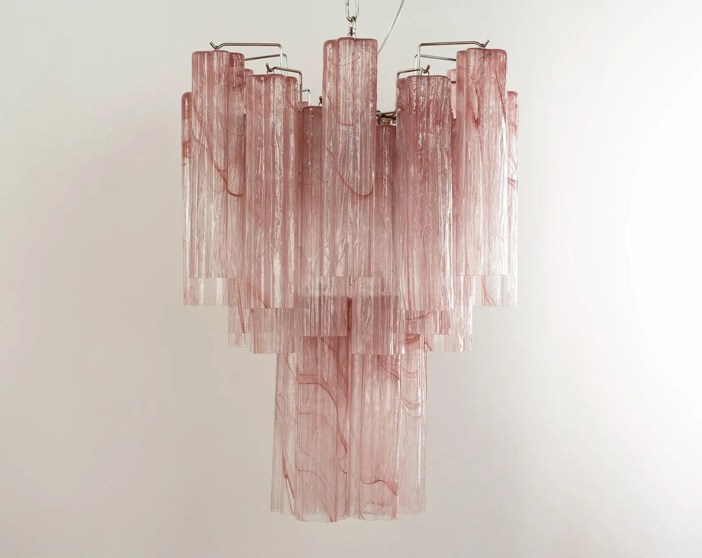 Murano Pink Alabaster Tronchi Chandelier Ø36 - 15 Tubes
