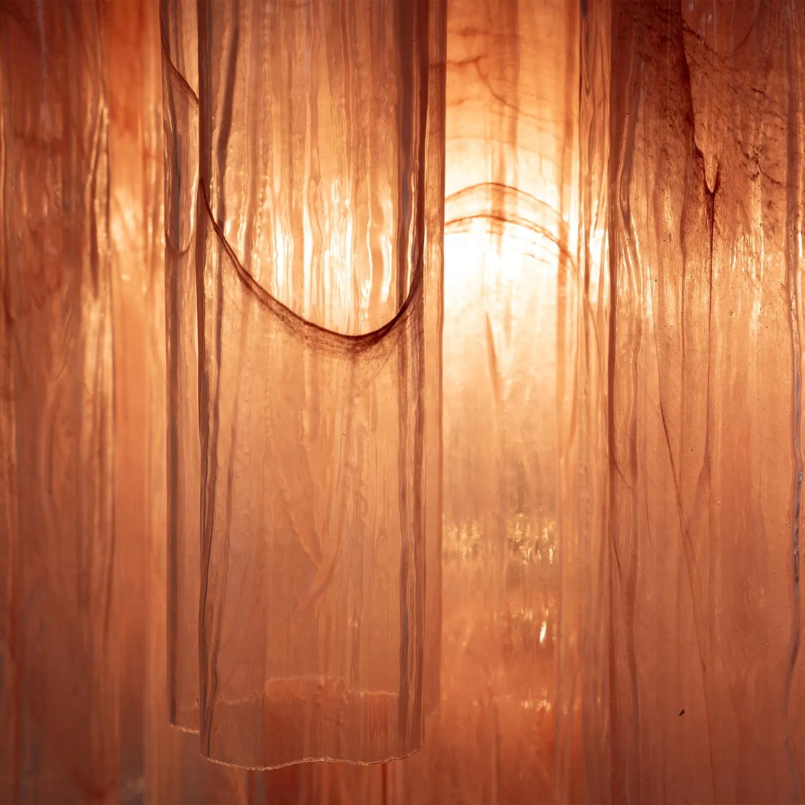 Murano Pink Alabaster Tronchi Chandelier Ø36 - 15 Tubes