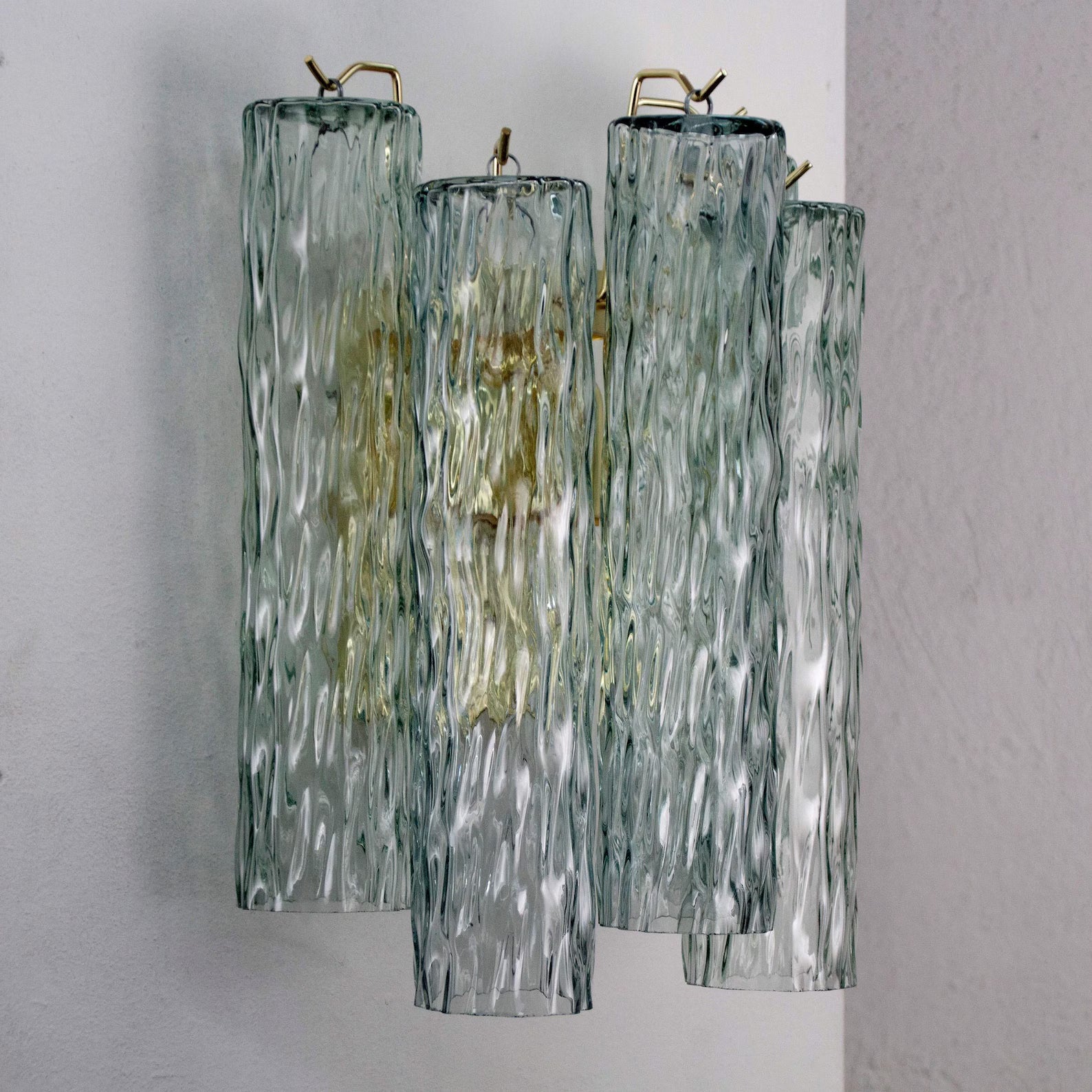 Murano Rialto Green Tubi Wall Sconce