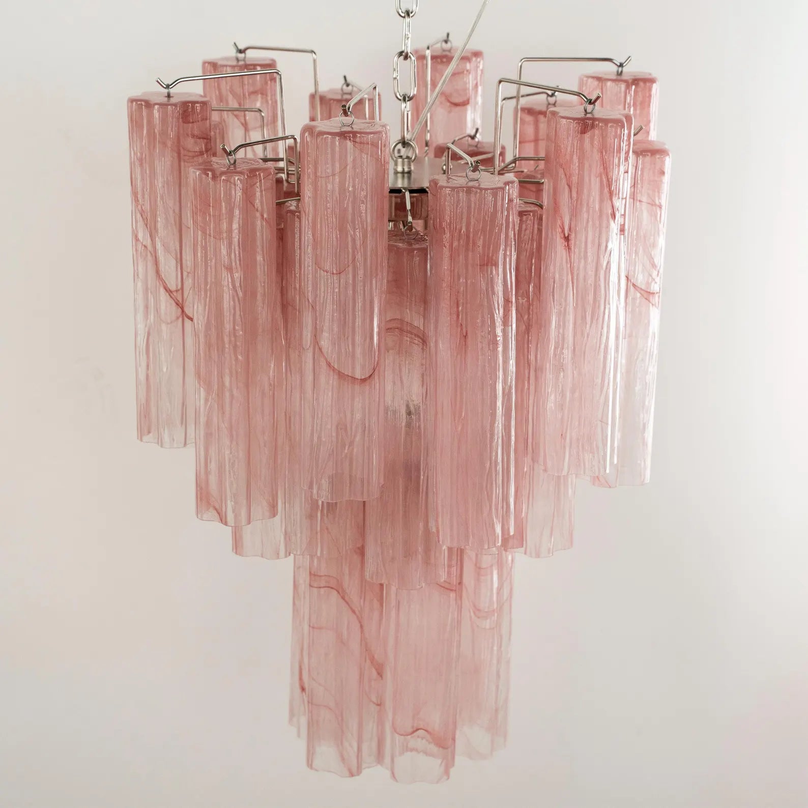 Murano Pink Alabaster Tronchi Chandelier Ø36 - 15 Tubes