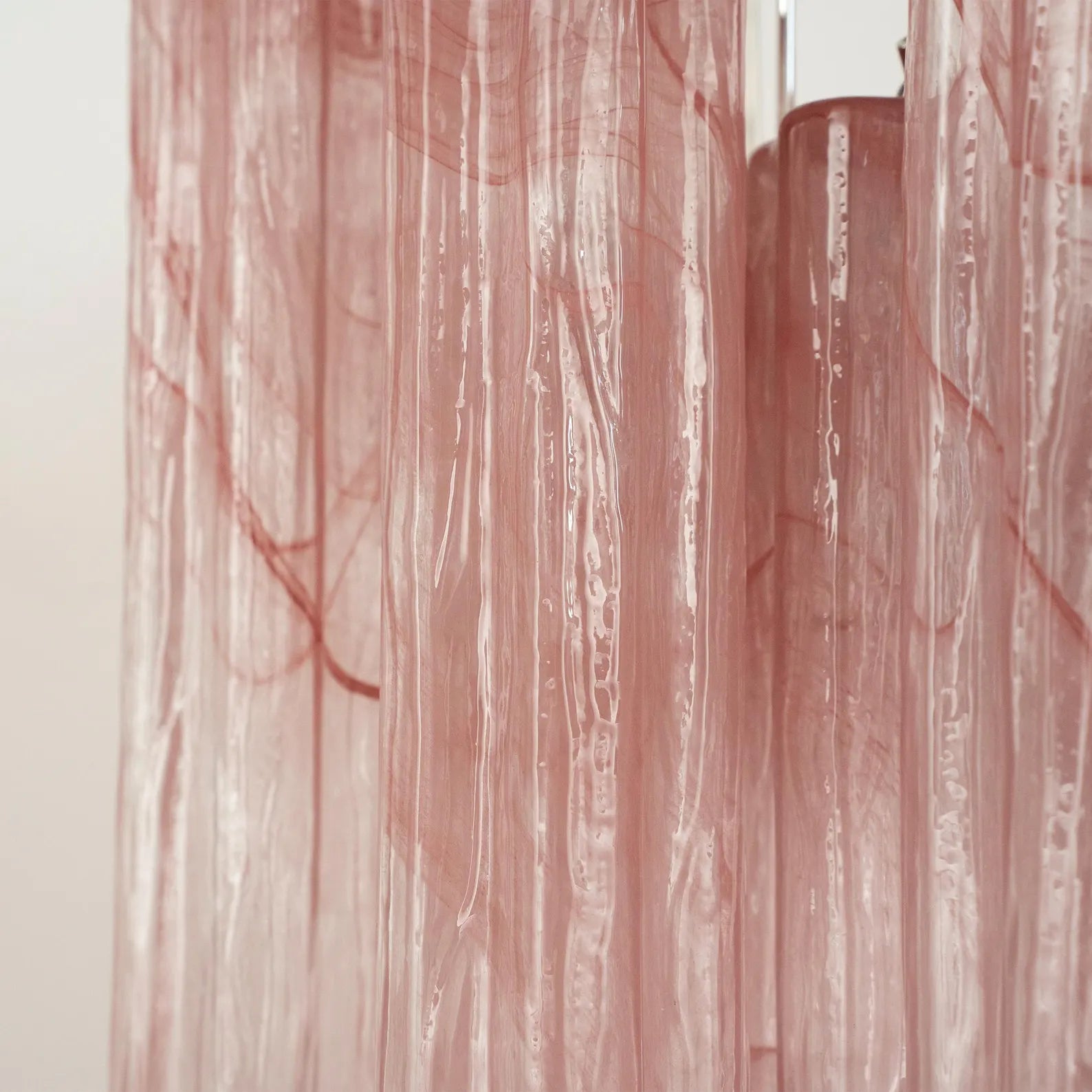 Murano Pink Alabaster Tronchi Chandelier Ø36 - 15 Tubes