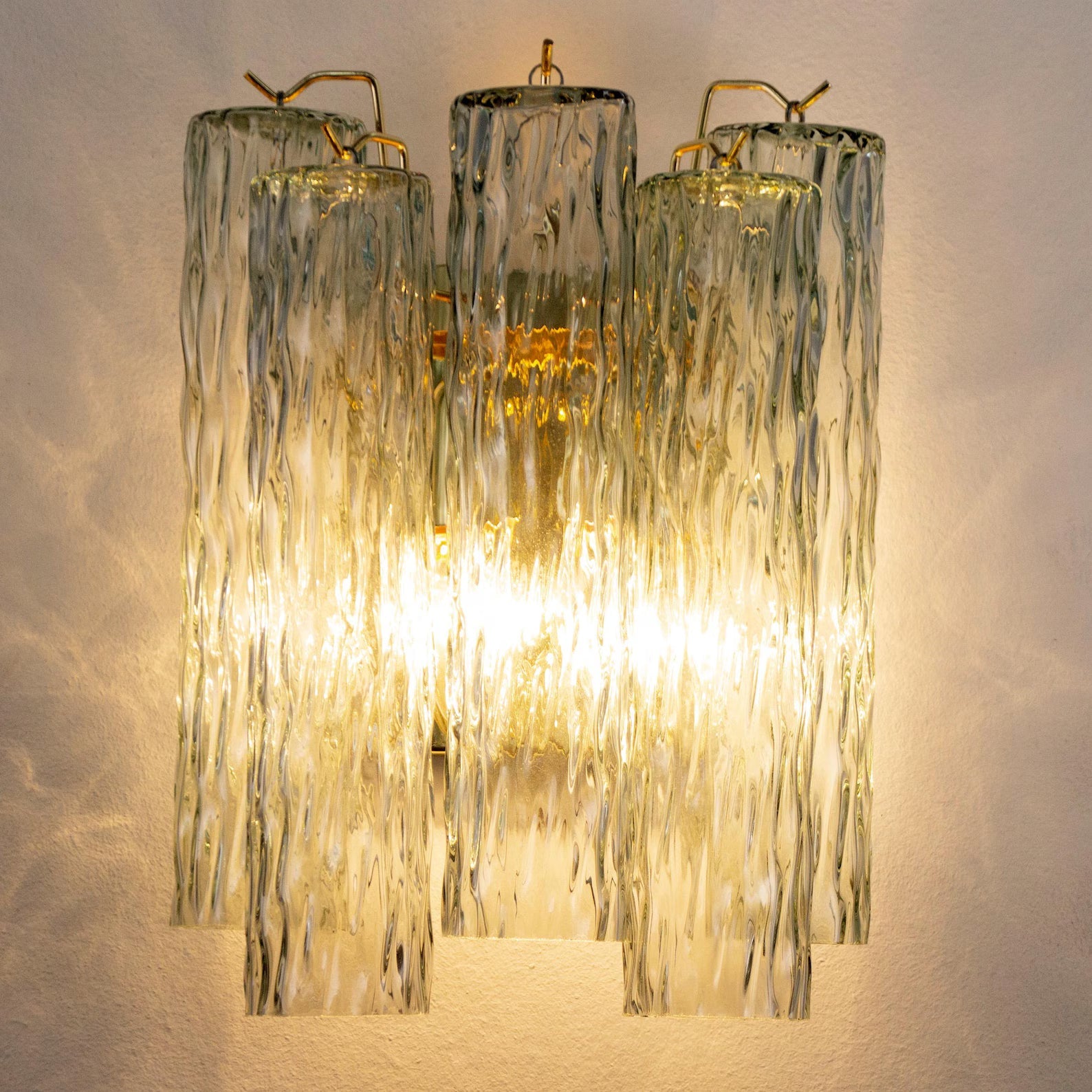 Murano Rialto Green Tubi Wall Sconce