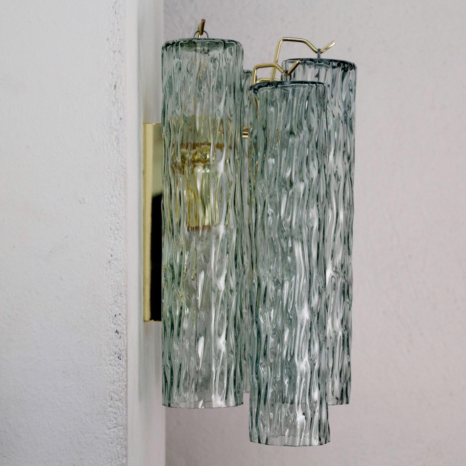 Murano Rialto Green Tubi Wall Sconce