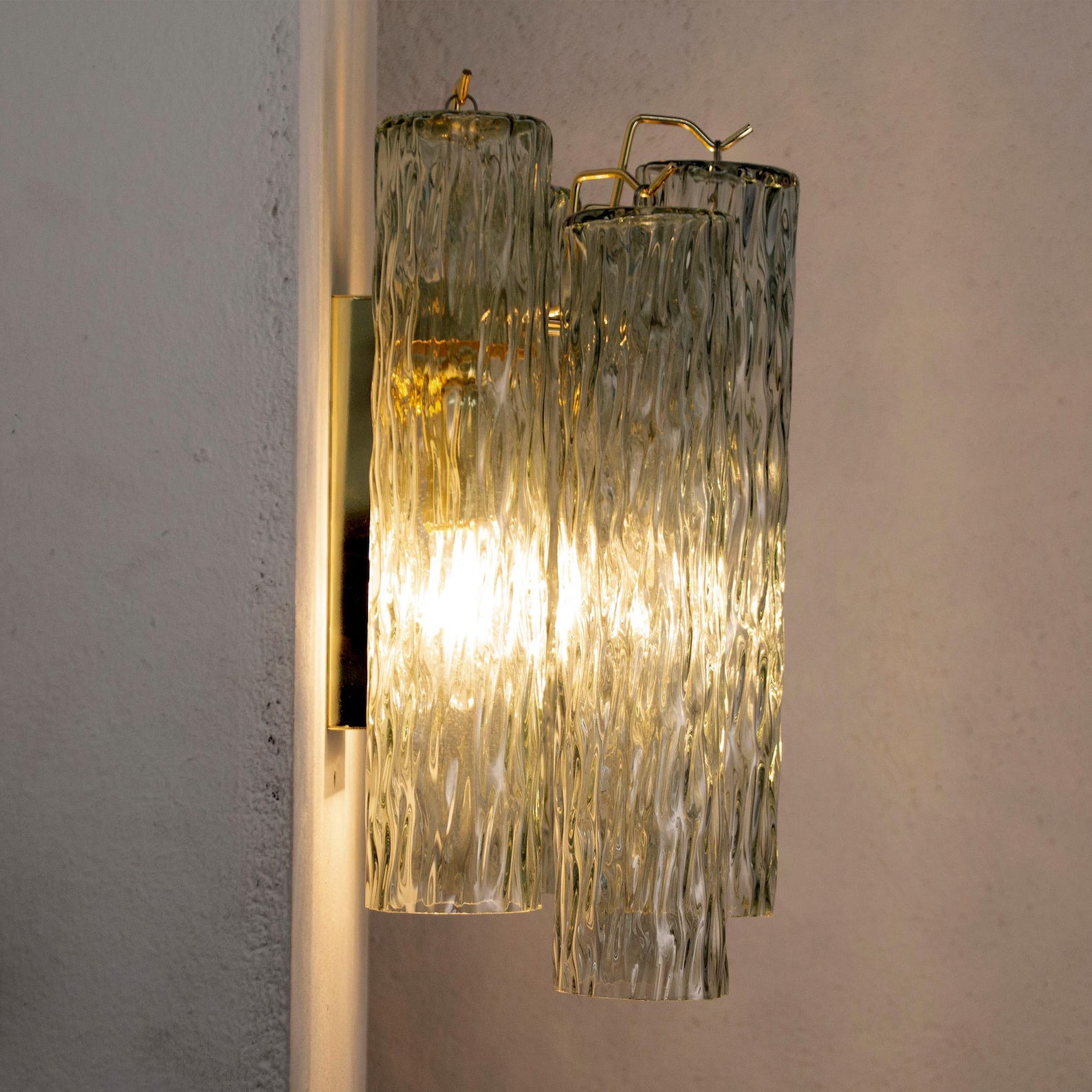Murano Rialto Green Tubi Wall Sconce