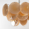 Murano Discs Chandelier Ø45 – Alabaster Amber