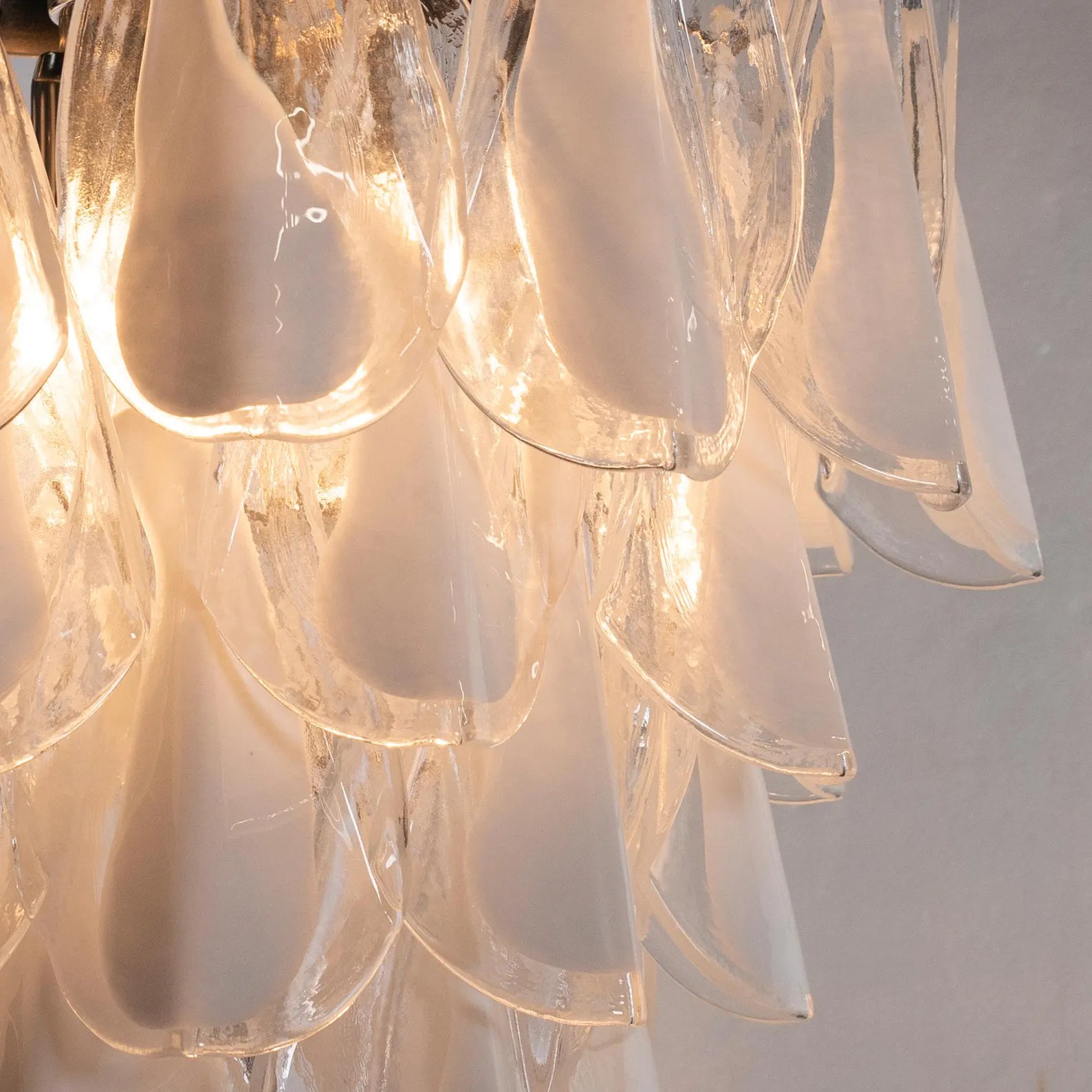 Murano Clear/White Rondini Chandelier Ø55