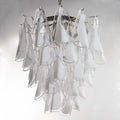 Murano Clear/White Rondini Chandelier Ø55