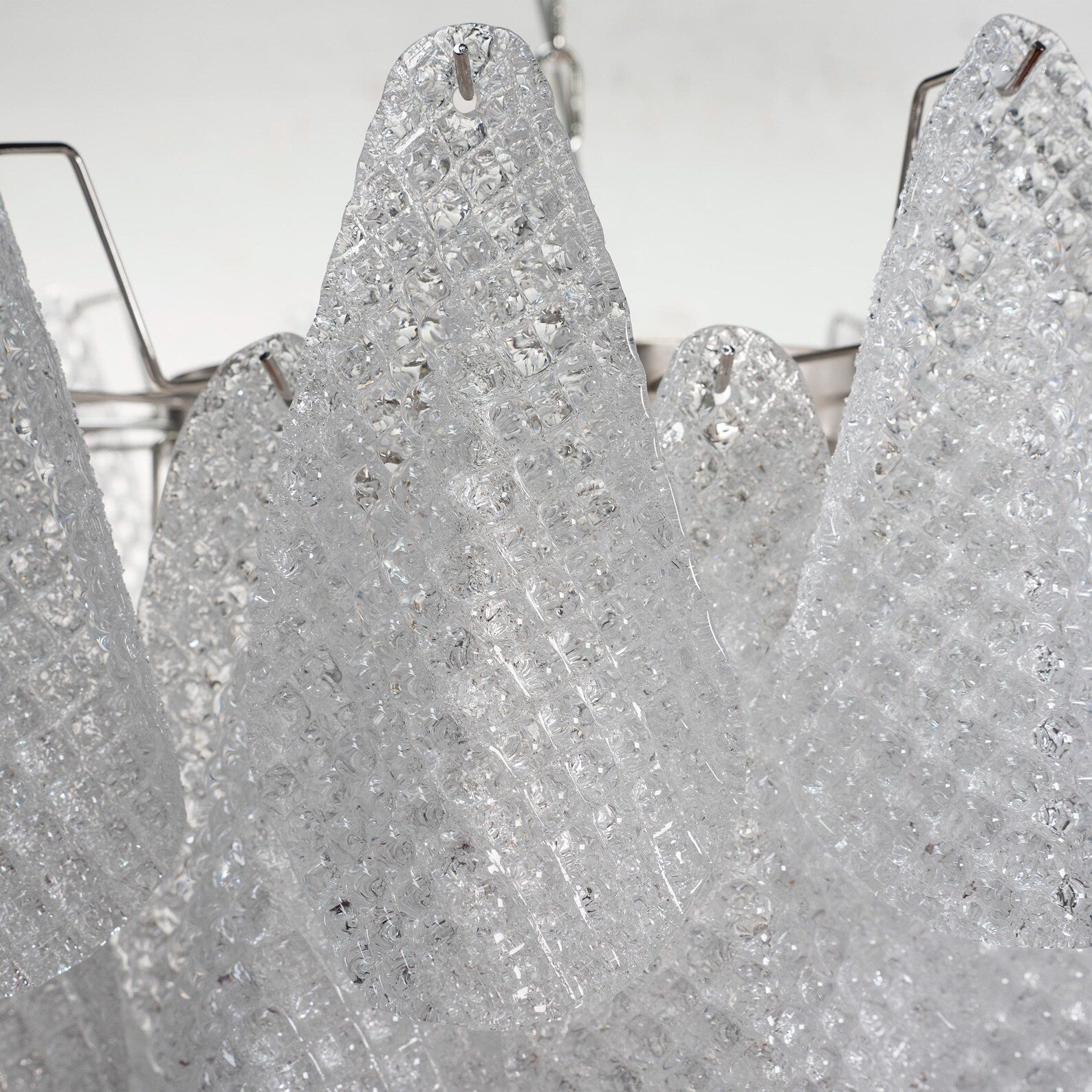 Murano Clear Drop Chandelier Ø70