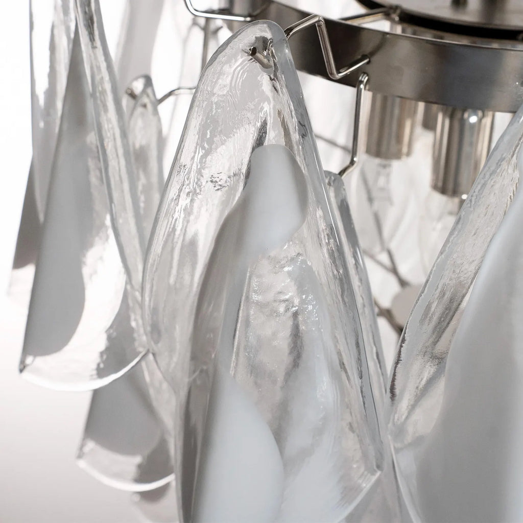 Murano Clear/White Rondini Chandelier Ø55