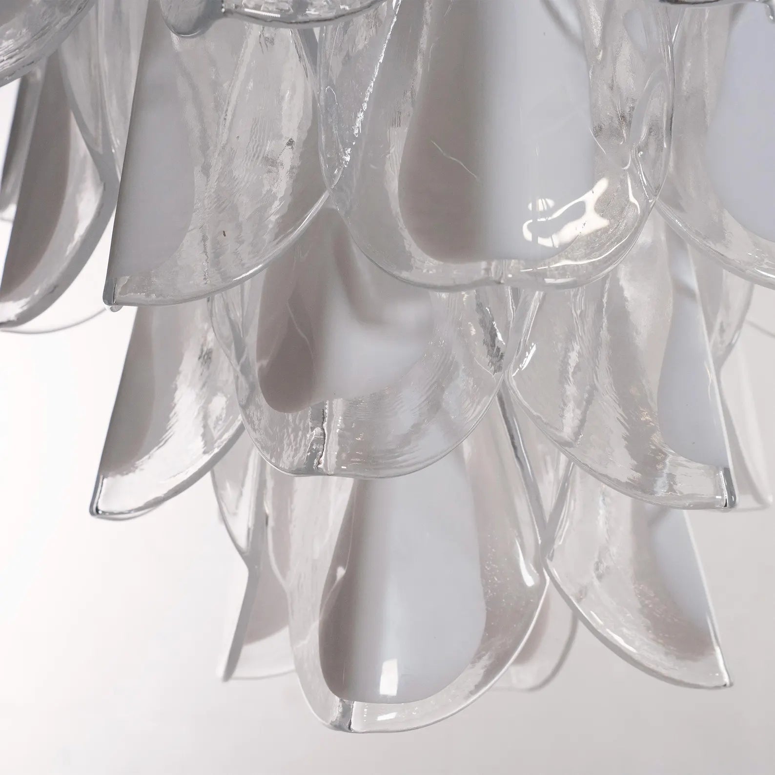 Murano Clear/White Rondini Chandelier Ø55