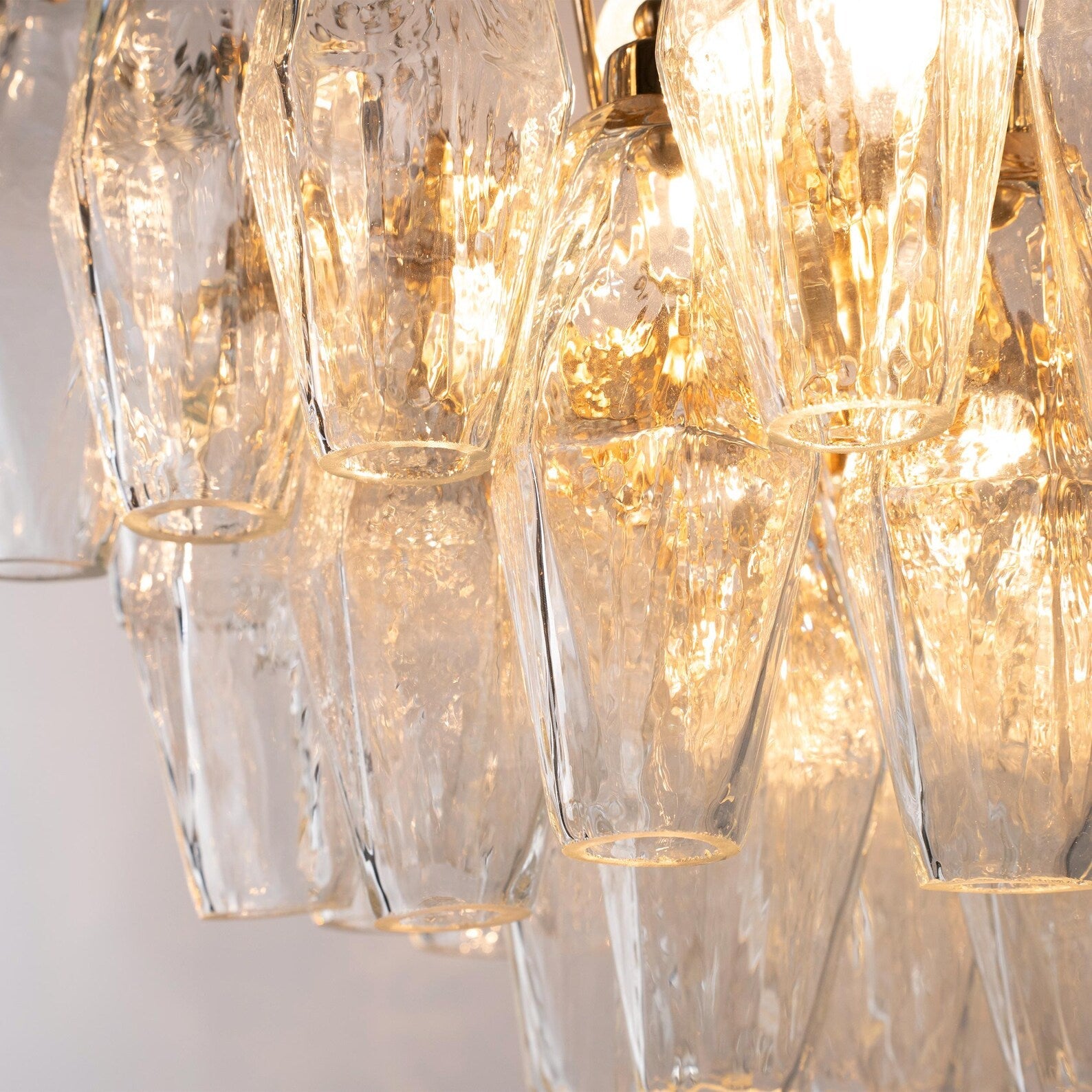 Murano Clear Poliedri Chandelier 50 cm