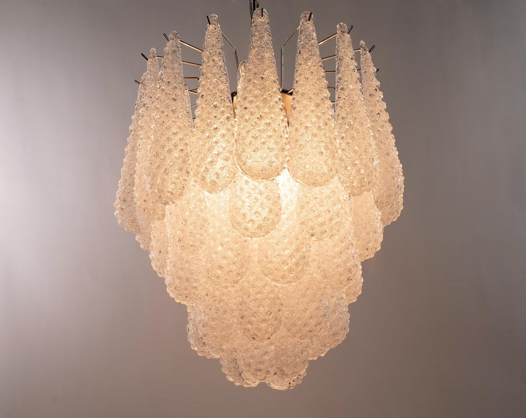 Murano Clear Drop Chandelier Ø55 - 44 Drop