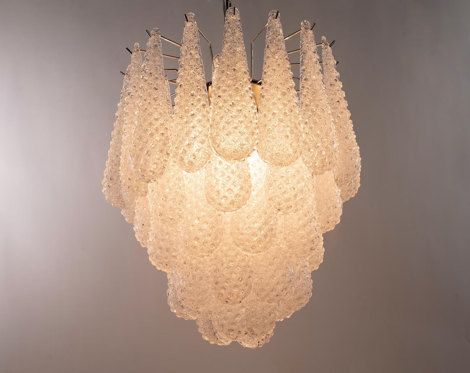Murano Clear Drop Chandelier Ø55 - 44 Drop