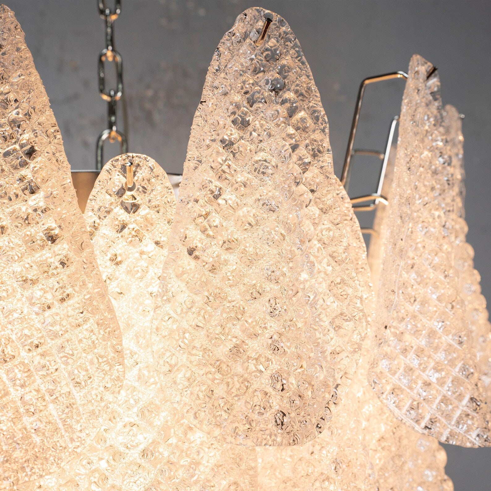 Murano Clear Drop Chandelier Ø70