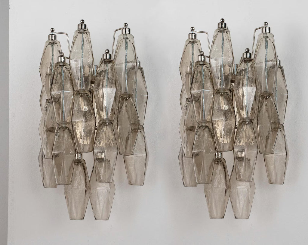 Murano Fumé Poliedri Wall Sconce