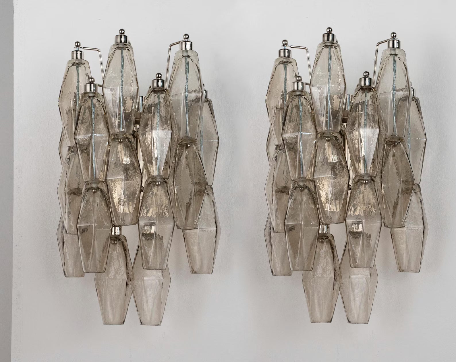 Murano Fumé Poliedri Wall Sconce